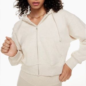 Aritzia/TNA cozy fleece boyfriend boxy zip up